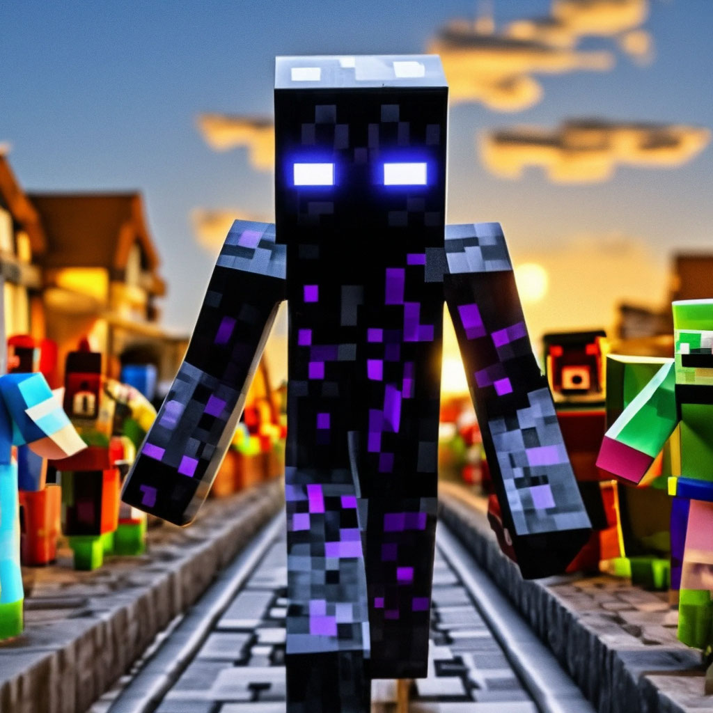 Minecraft 2.0 creeper enderman run …