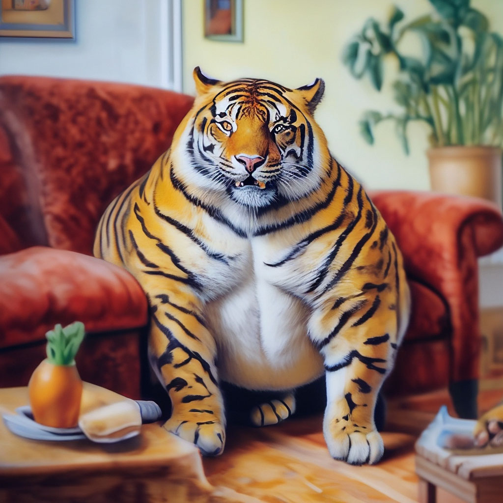 Толстая тигрица