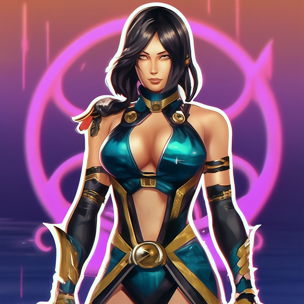 MK Sonya Original Skin. Cyber Jade Costume.