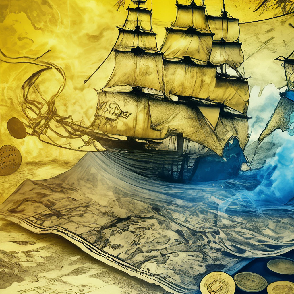 Старинная пиратская карта сокровищ из…» — создано в Шедевруме