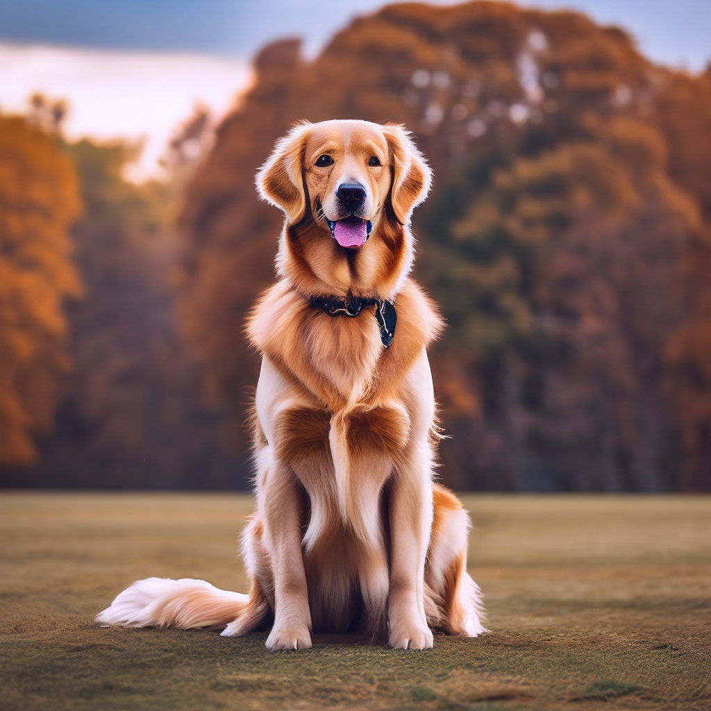 Video where the golden retriever …