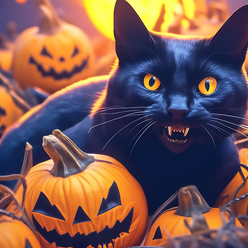 Black Cat Halloween Wallpaper