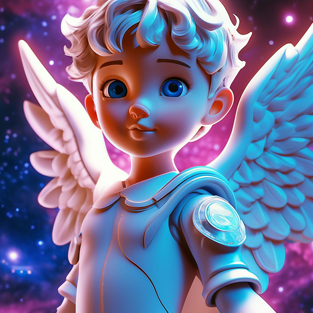 мужчина, мальчик, крылья - download free render Anime other renders on