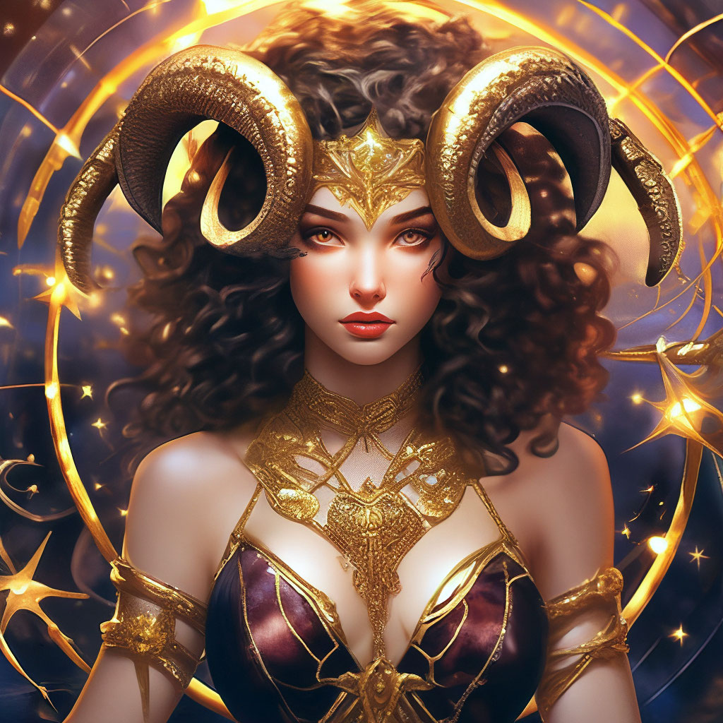 Знак зодиака Овен, красивая девушка знак зодиака Овен [горящие глаза, …» — картинка создана в Шедевруме