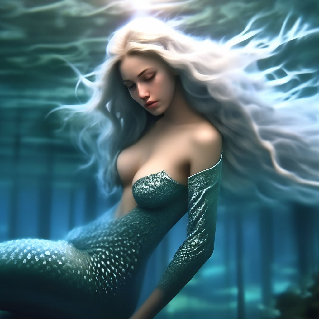 Русалка. красивая девушка под водой…» — создано в Шедевруме