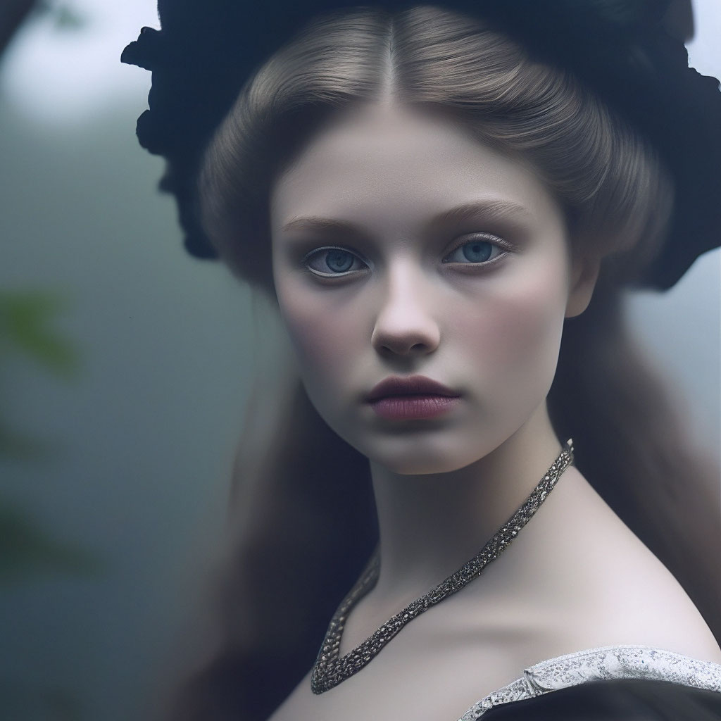 Очень красивая девушка 18 век» — создано в Шедевруме