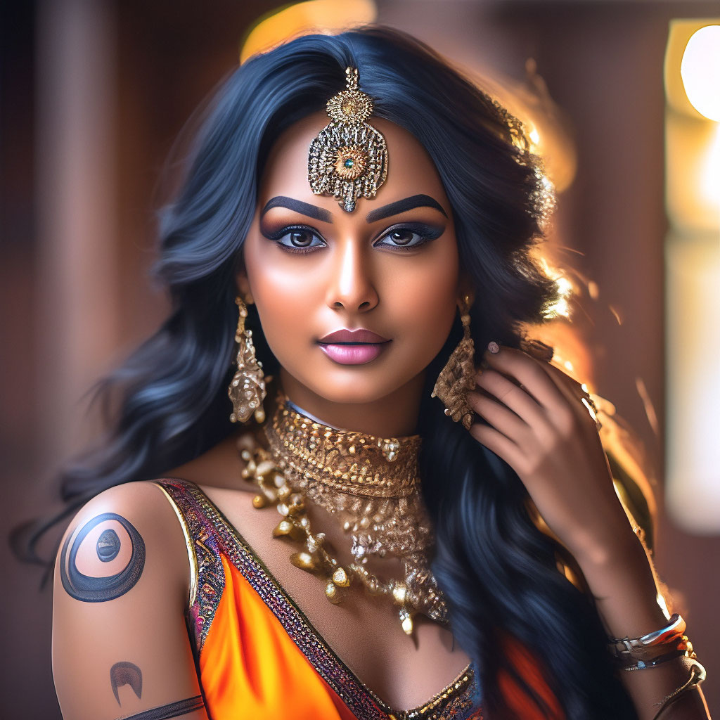 Древний индийский макияж - 74 photo