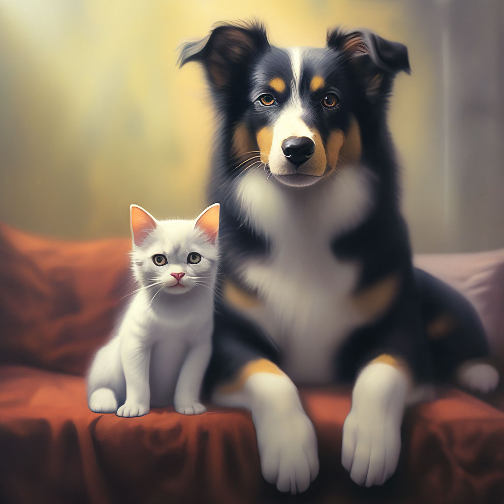 Кот и собака: кто умнее?» — создано в Шедевруме
