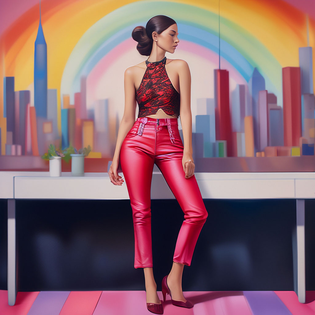 Rainbow on sale leather pants