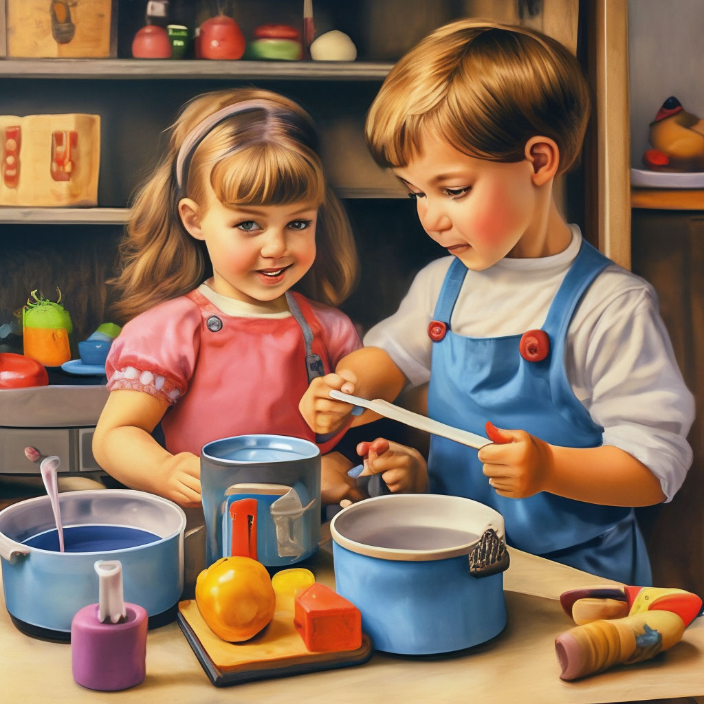 Раскраска девушки и девушки, готовящей на кухне | Премиум Фото