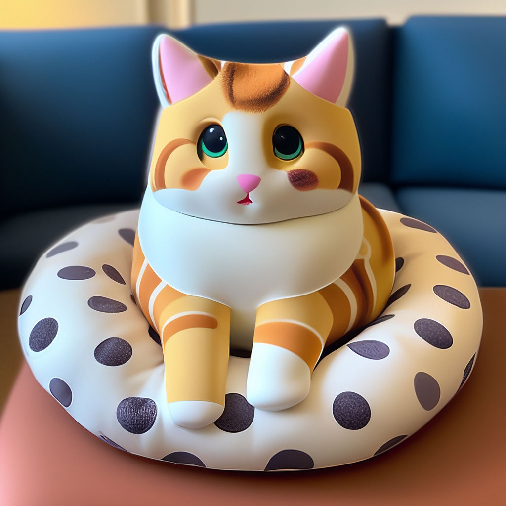 Tarky Игрушка‐дразнилка с мататаби для кошек в виде подушки с мячиком