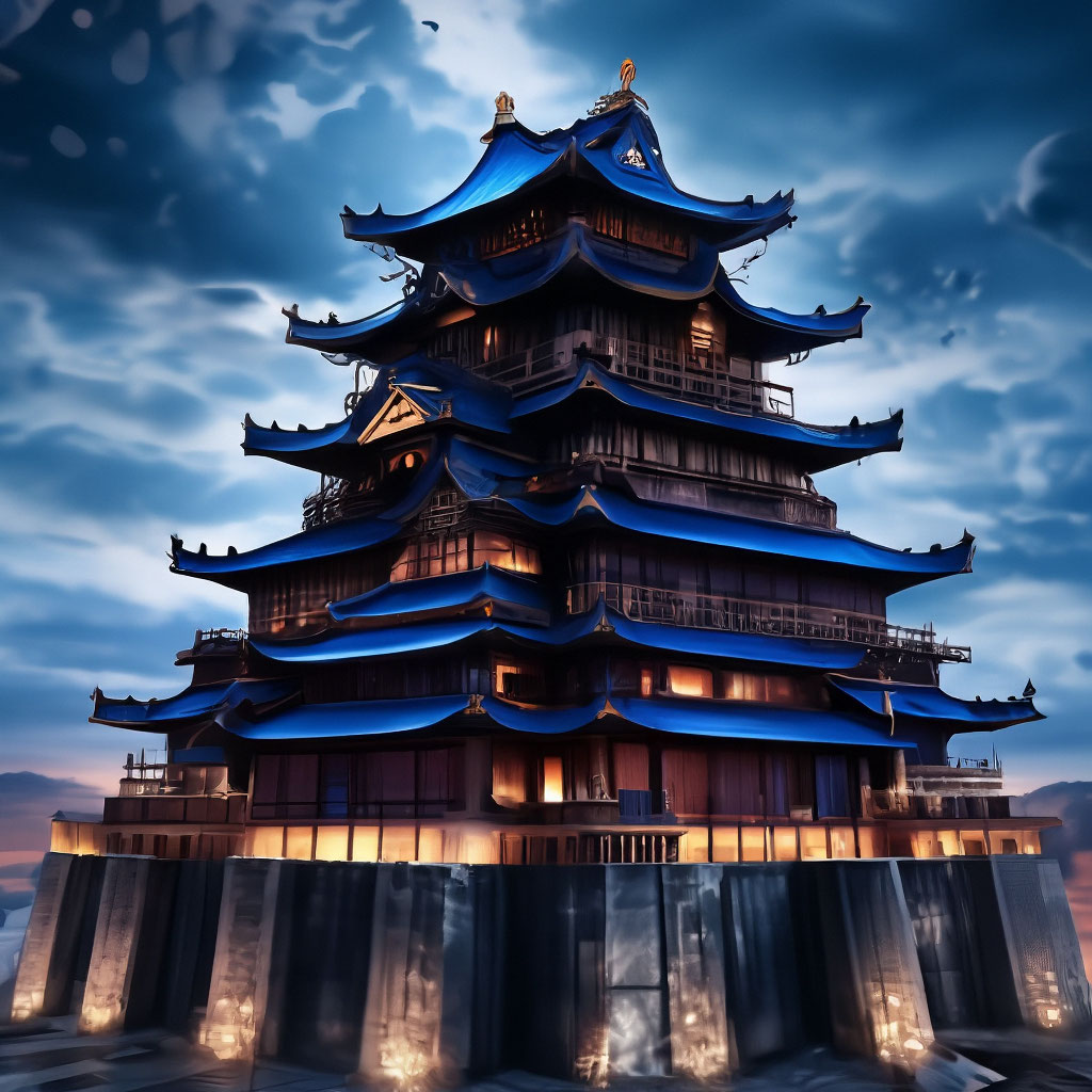 Замок 7 сокровищ в стиле аниме 3D …» — создано в Шедевруме