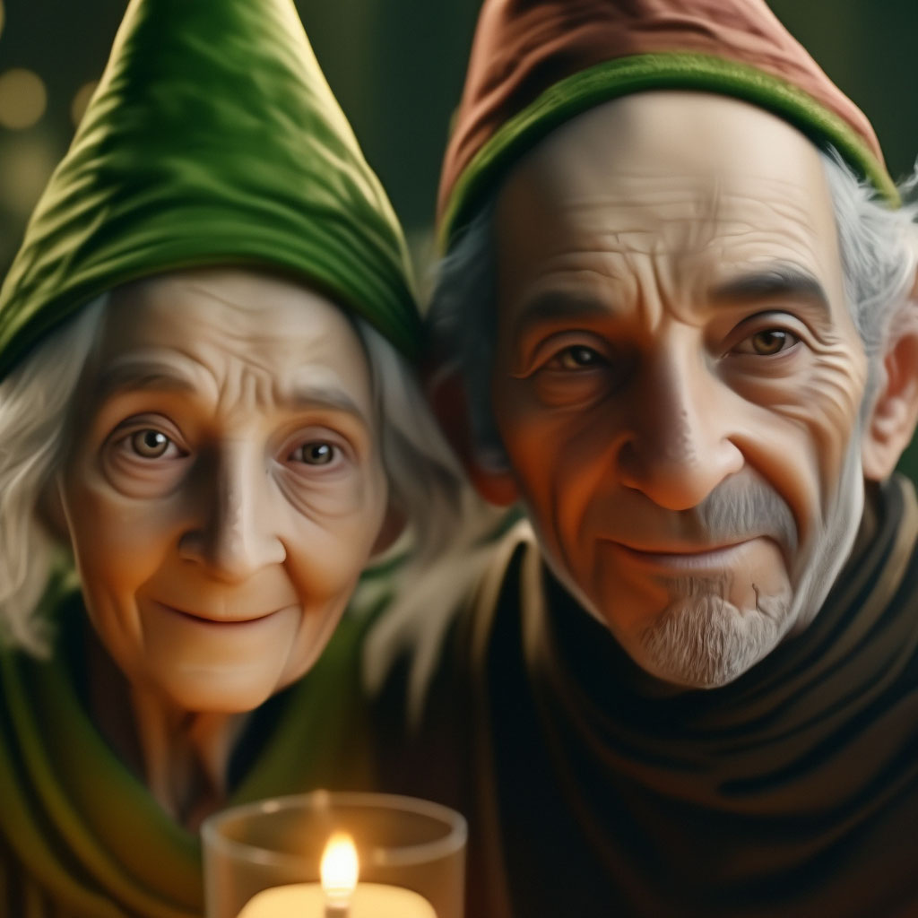 «Бабушка эльф и дедушка эльф, , …» — создано в Шедевруме