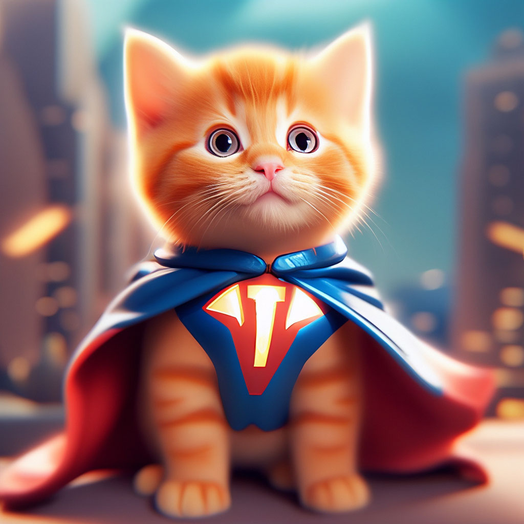 Котенка супергероя. Котенка супергероя