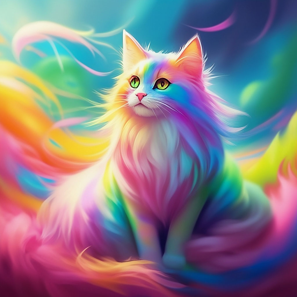 Картина по номерам Радужный кот 2, Rainbow Art, GX - описание, отзывы, продажа | CultMall