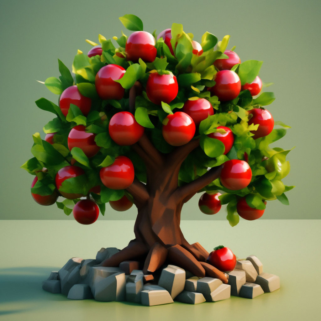 Набор для изучения счёта «Дерево с яблоками» 21,5 × 19,5 × 10 см