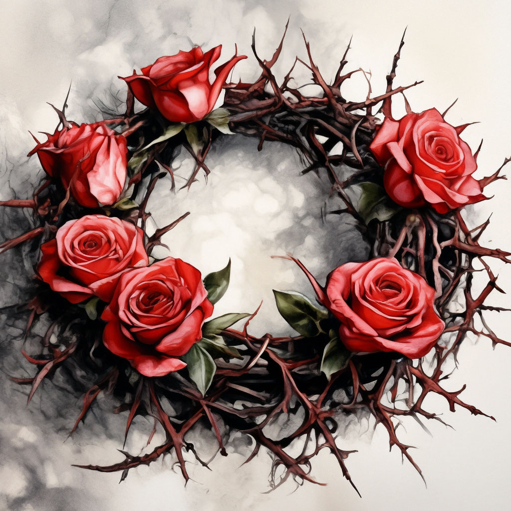 Rose Crown Drawing for Events