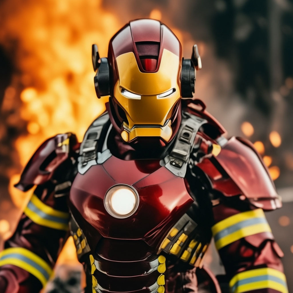 iron man fireman helmet The iron man became a fireman, in the place of his torso a fire  extinguisher, with a fireman's helmet, he has …