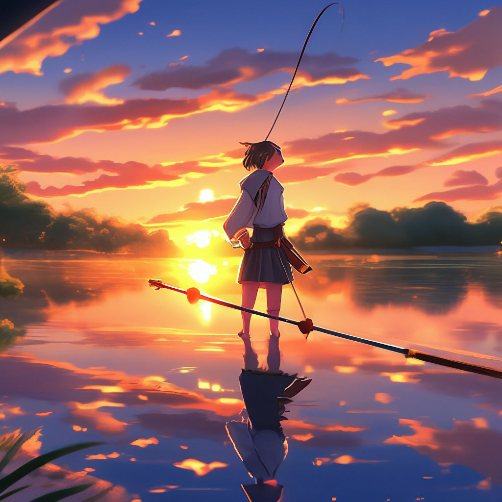 anime fishing pole Hunter x Hunter Cross Studio Rod Gon Freecss Gon and his fishing rod