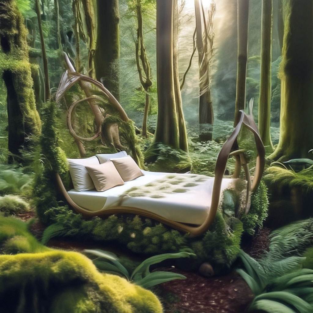 Зал «Кровать в лесу» в Домик в лесу