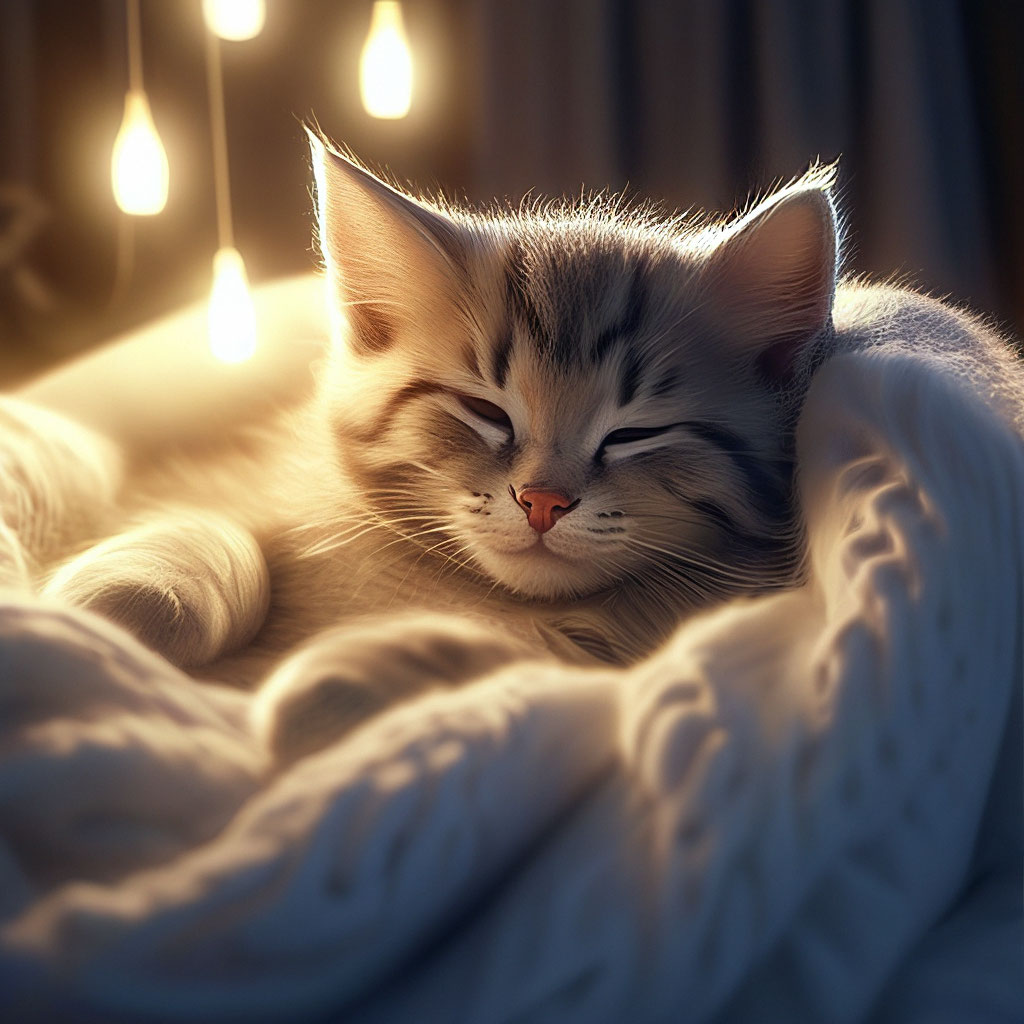 «Спокойной ночи, котенок»: картинки