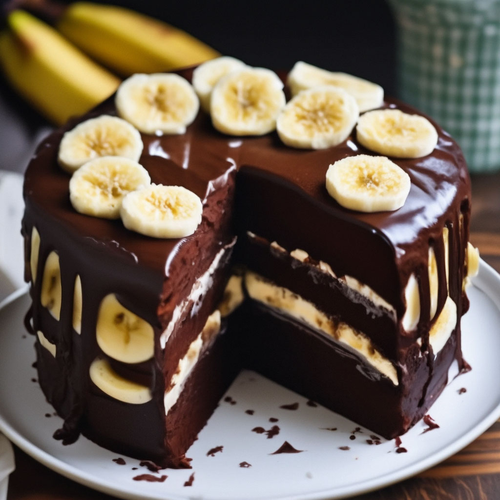Как приготовить Шоколадный торт с бананами и сгущенкой рецепт пошагово