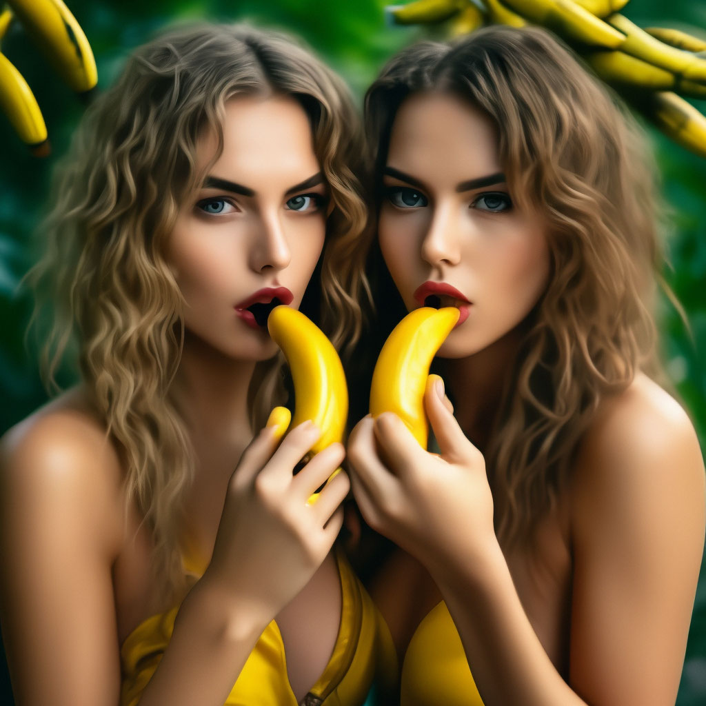 Девушка и банан - 81 photo