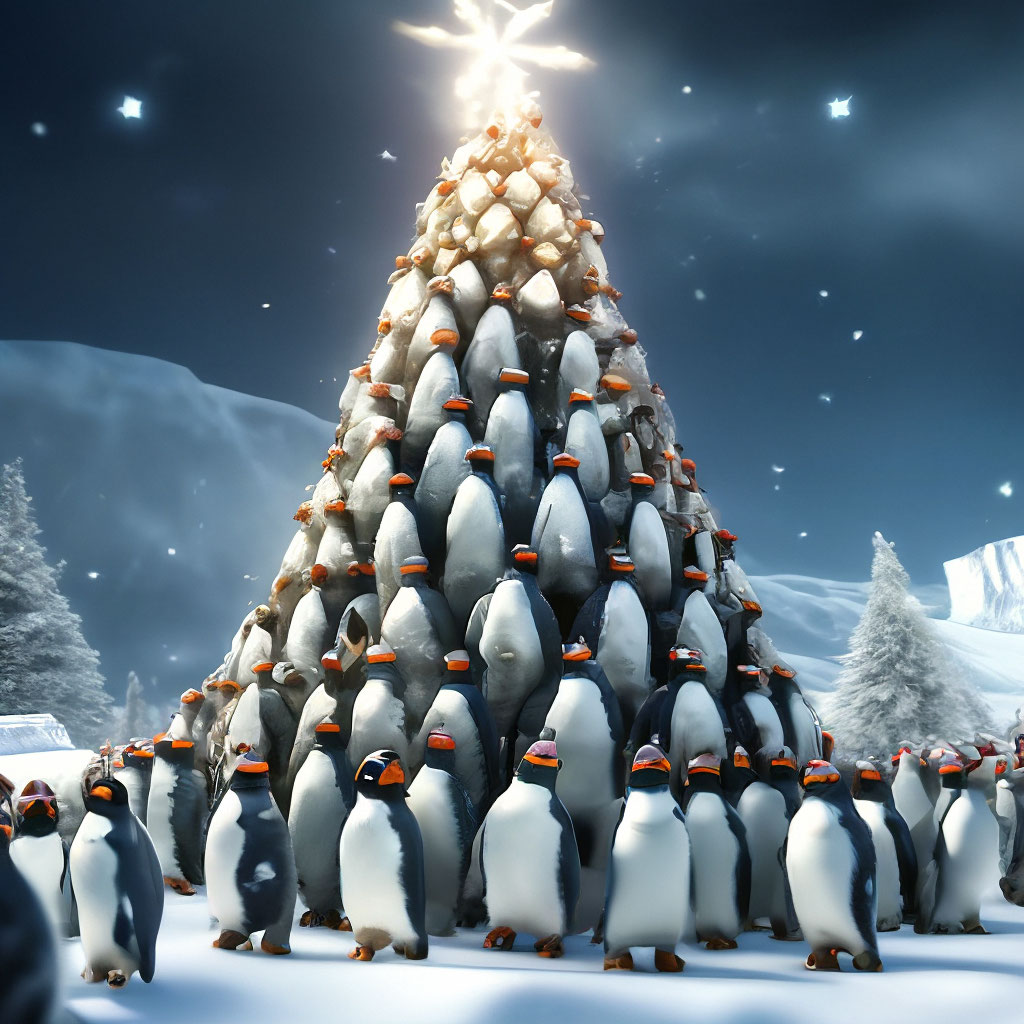 Новогоднее украшение на елку, Пингвин, 120 мм