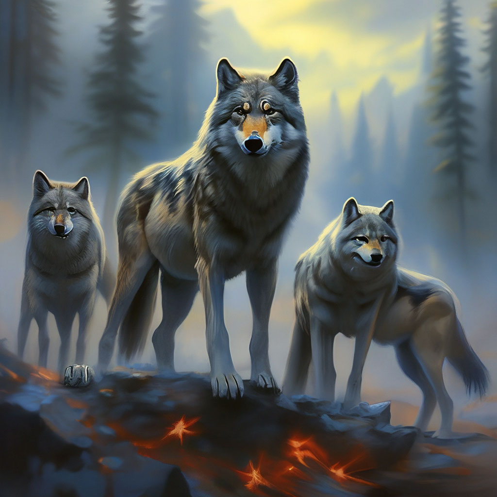 Белые хищники: волки Северной Америки» — создано в Шедевруме