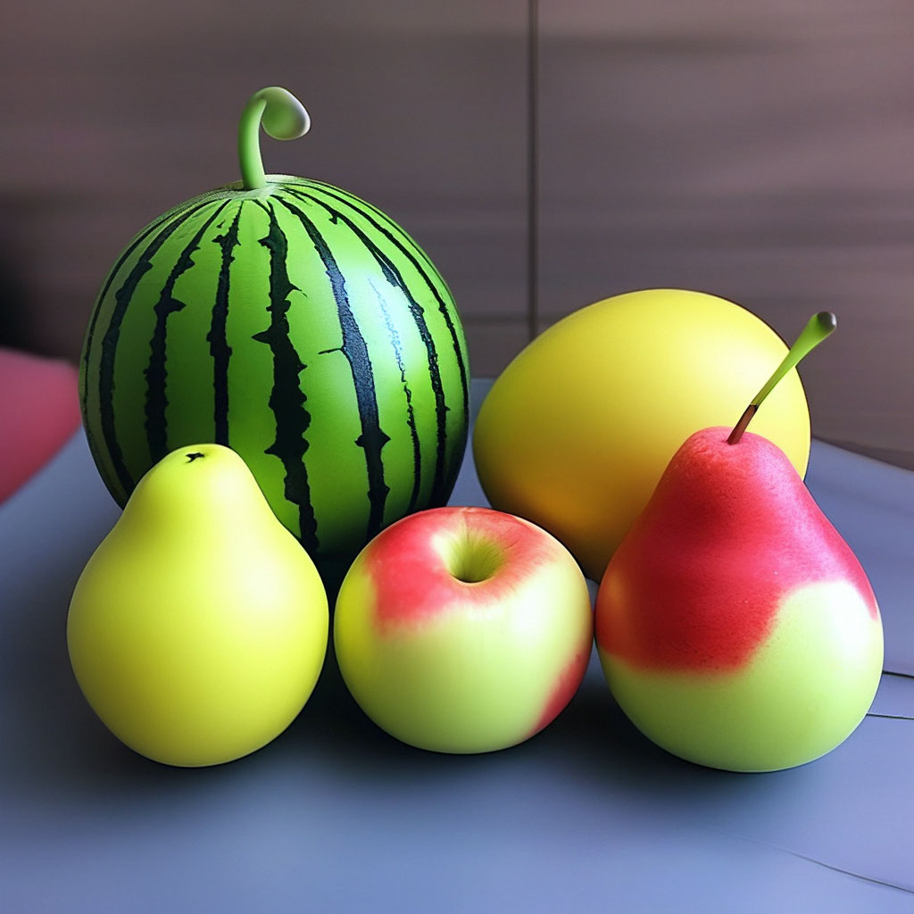 Гибрид арбуза дыни банан яблоко …» — создано в Шедевруме
