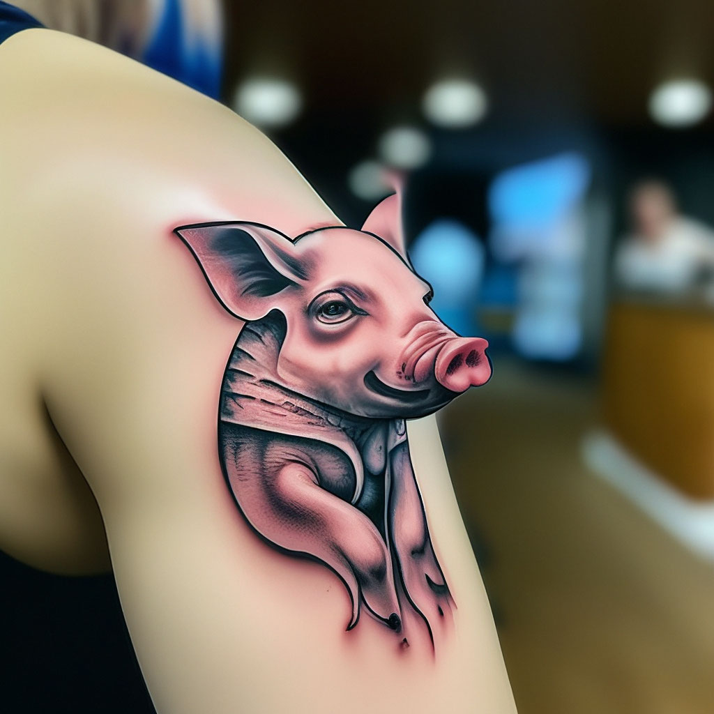 Фото татуировок свинья