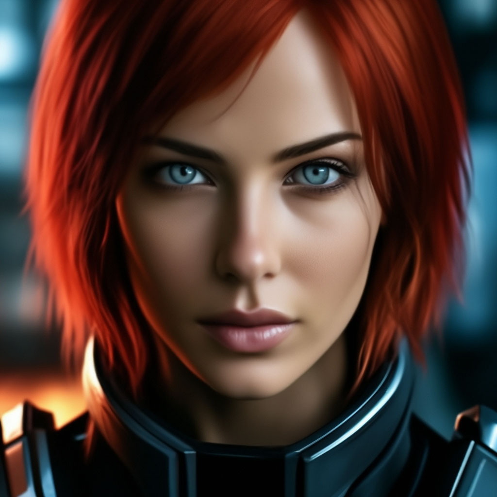 Jane Shepard, Mass Effect, молодая …» — создано в Шедевруме