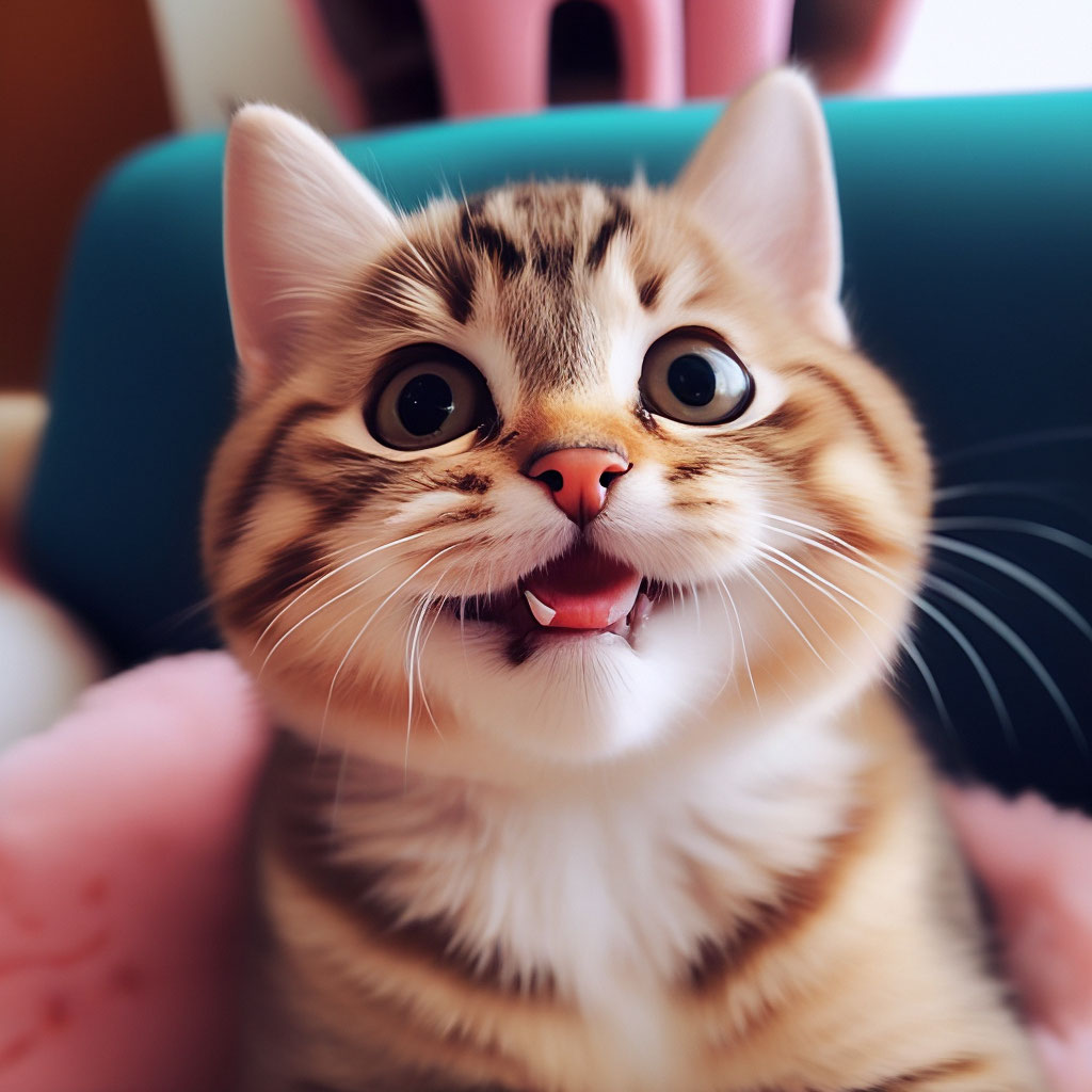 🥳600 лайков!🤩 улыбающийся кот 🐱» — создано в Шедевруме