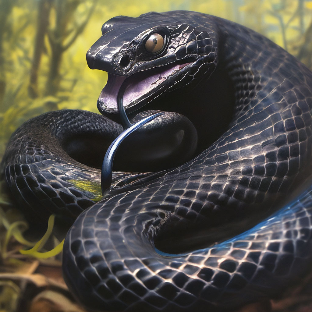 Чёрная змея.» — создано в Шедевруме