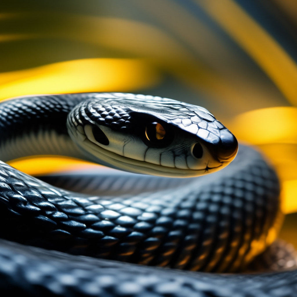 Чёрная Мамба змея» — создано в Шедевруме