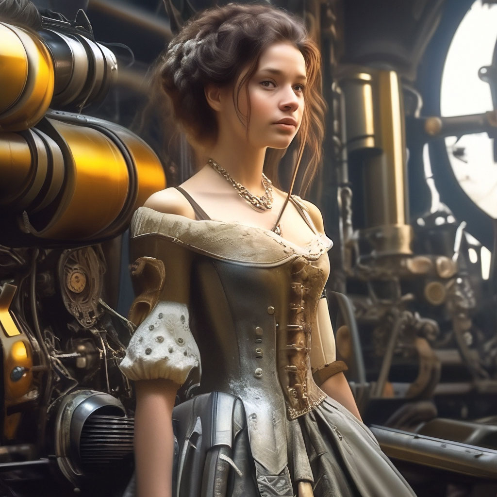 Красивая девушка в платье 18 века, …» — создано в Шедевруме