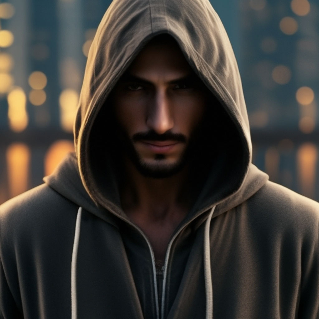 Hooded man