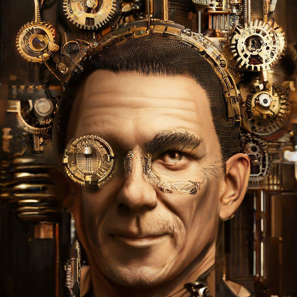 «Портрет основателя биткоина, стимпанк…» — создано в Шедевруме