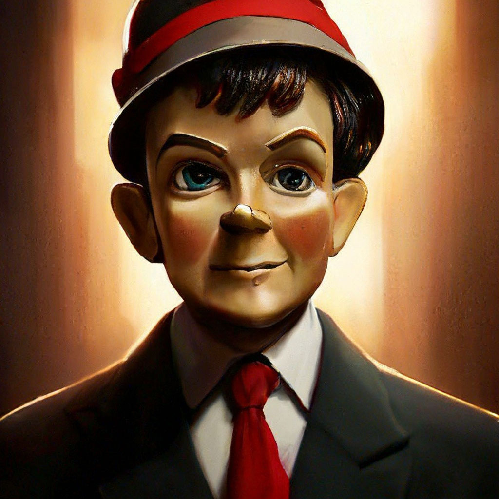 «Буратино в стиле мафии» — создано в Шедевруме