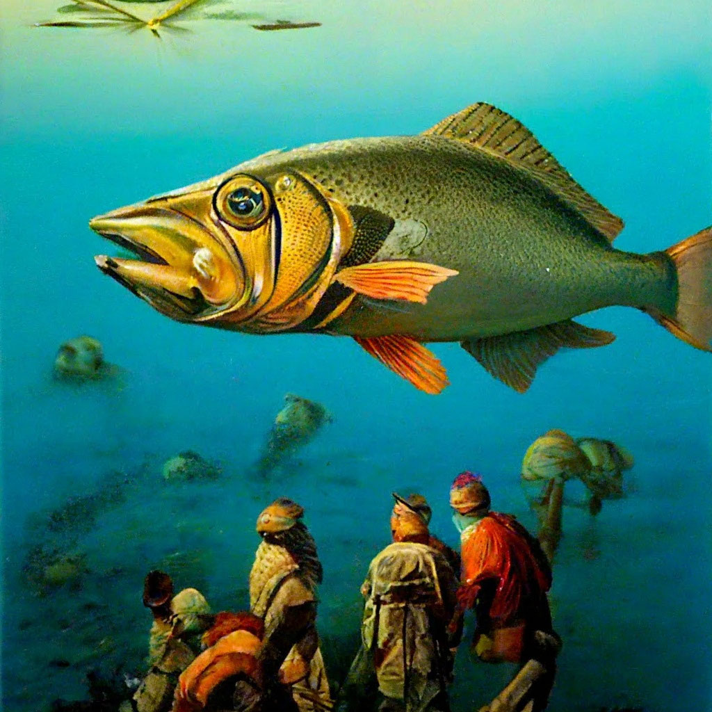 «На мели мы лениво налима ловили» — создано в Шедевруме