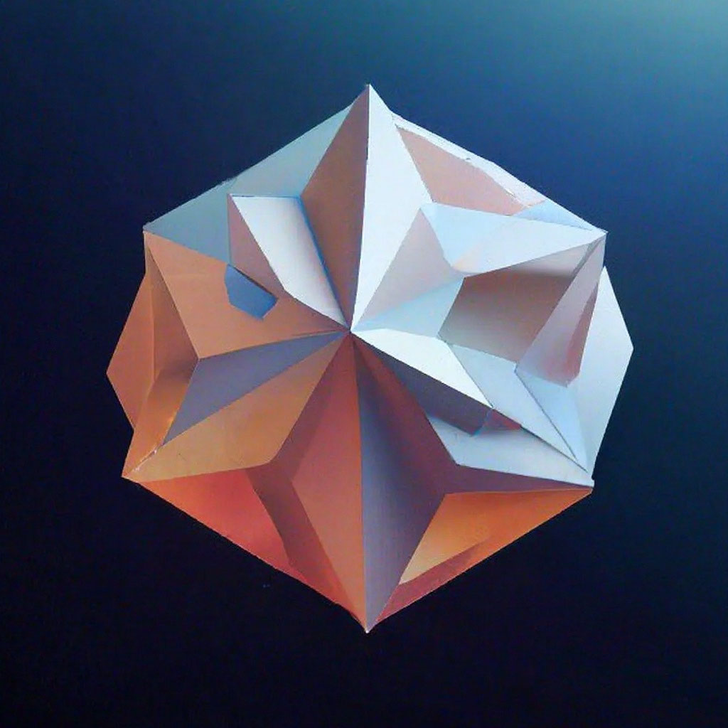 Многогранник октаэдр из бумаги оригами
