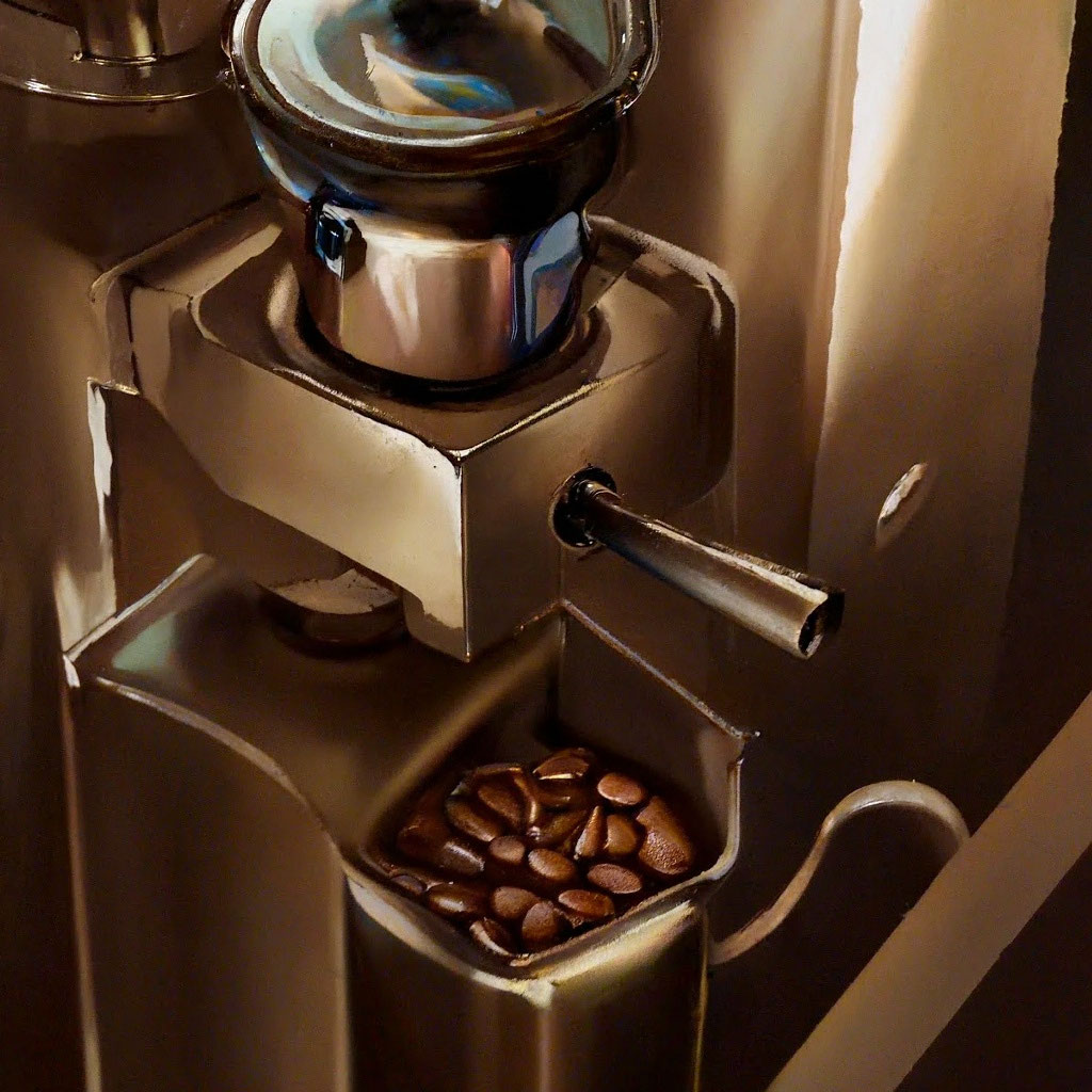 Маленькая чашка кофе эспрессо в современной кофе-машине