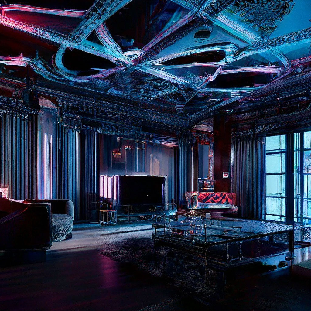 Интерьер гостиной сочетающий в себе …» — создано в Шедевруме