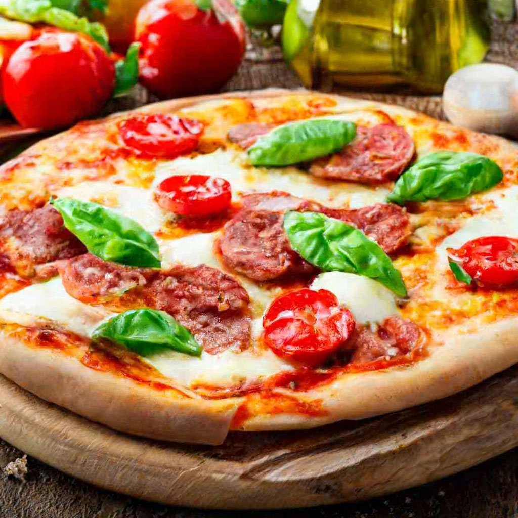Пицца с грибами и моцареллой - Кулинарные рецепты