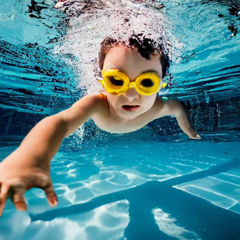 «Программист Яндекса ныряет в бассейн…» — создано в Шедевруме