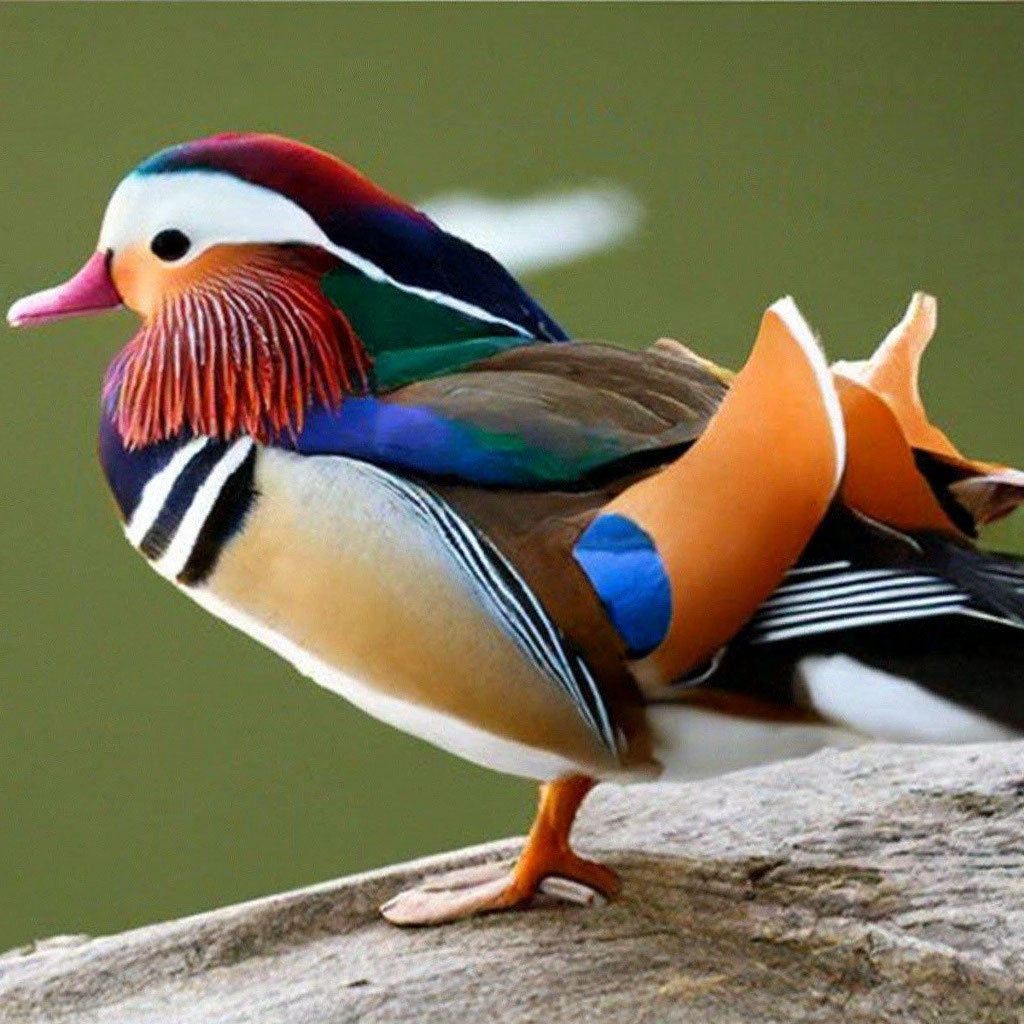 «Милая уточка мандаринка» — создано в Шедевруме