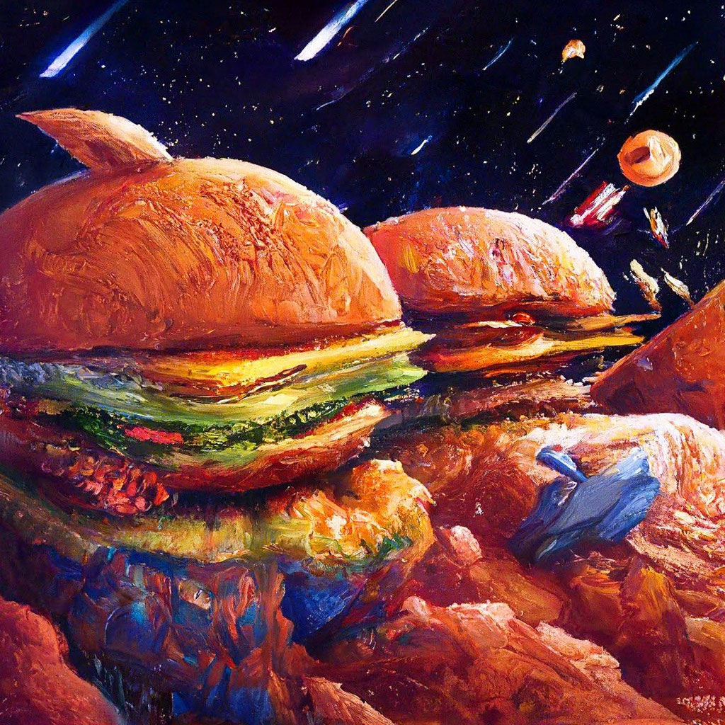 «Яндекс еда в космосе» — создано в Шедевруме