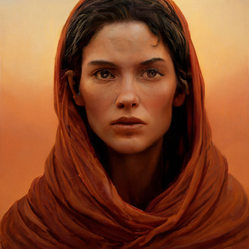 «Портрет женщины в стиле фильма дюна…» — создано в Шедевруме