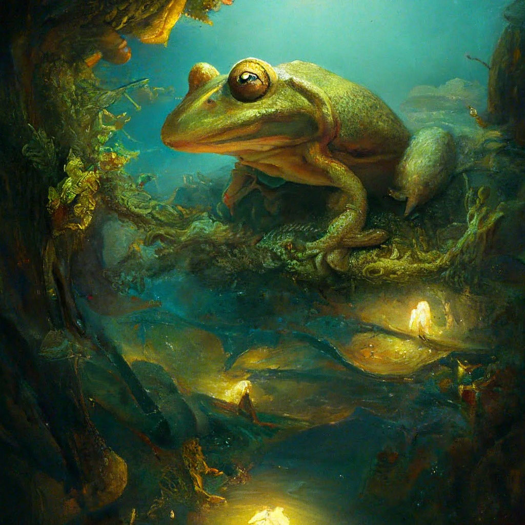 «Лягушка на дне колодца» — создано в Шедевруме