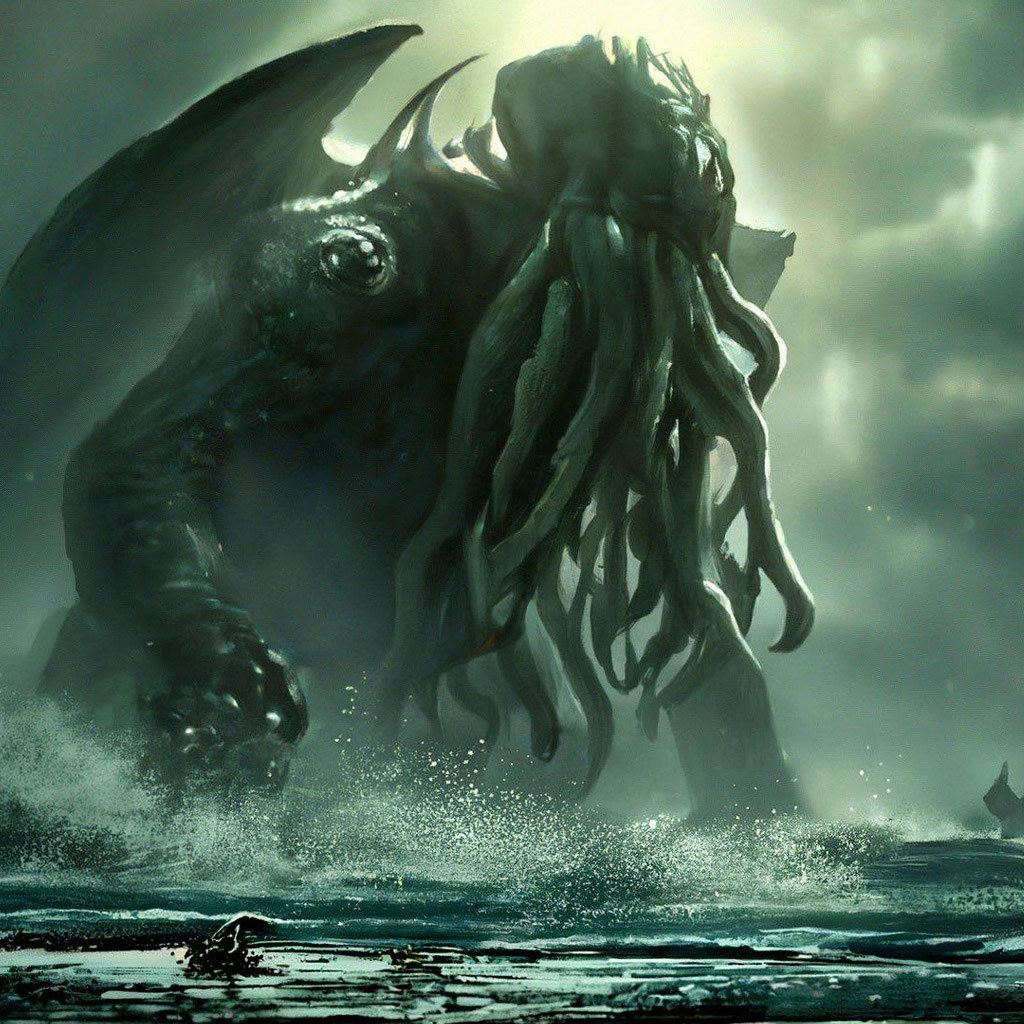 «Ктулху щиплет траву фотокачество» — создано в Шедевруме